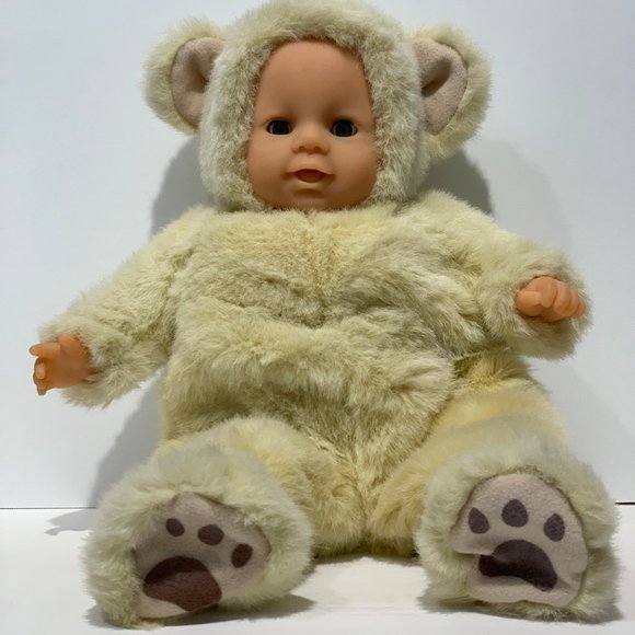 Vintage Baby Doll 14 Inches Polar Bear Outfit Huggable by Simba Toys Sweet! - Picture 5 of 16